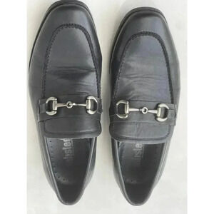 Unlisted Mens By Kenneth Cole Buckled Leather Slip On Loafers  Black Sz 9.5